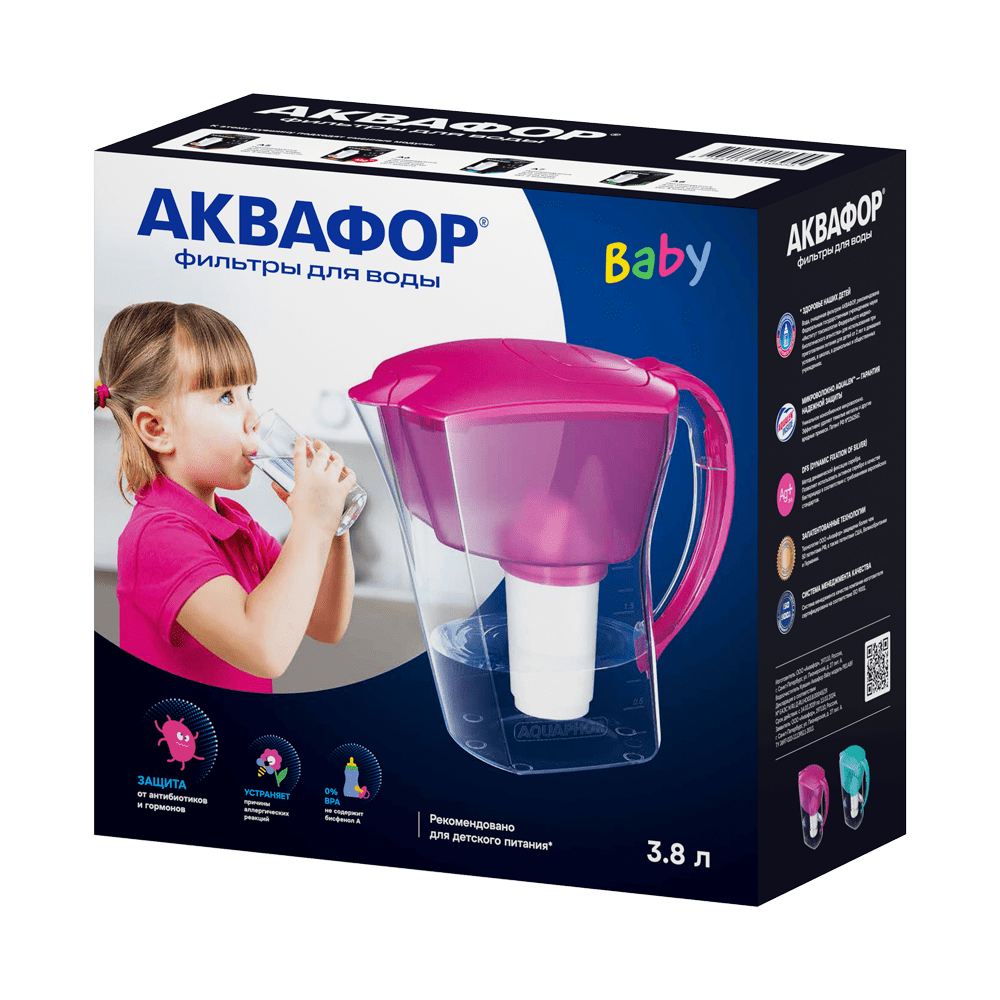 АКВАФОР Baby А8 — фильтр-кувшин для очистки питьевой воды